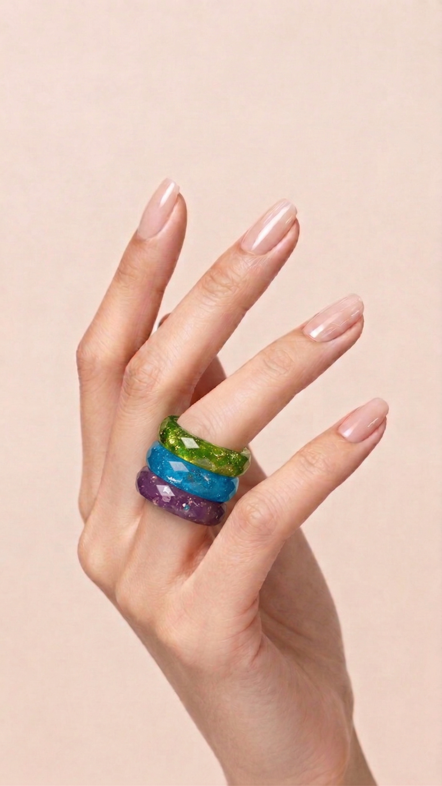 Set 3 anillos - Cosmic Ocean